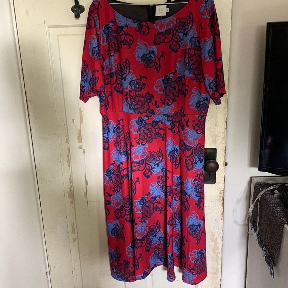 Anthropologie HD in Paris dress floral fit and flare sz 14